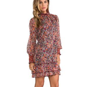 Flora Print Crinkle Chiffon Dress